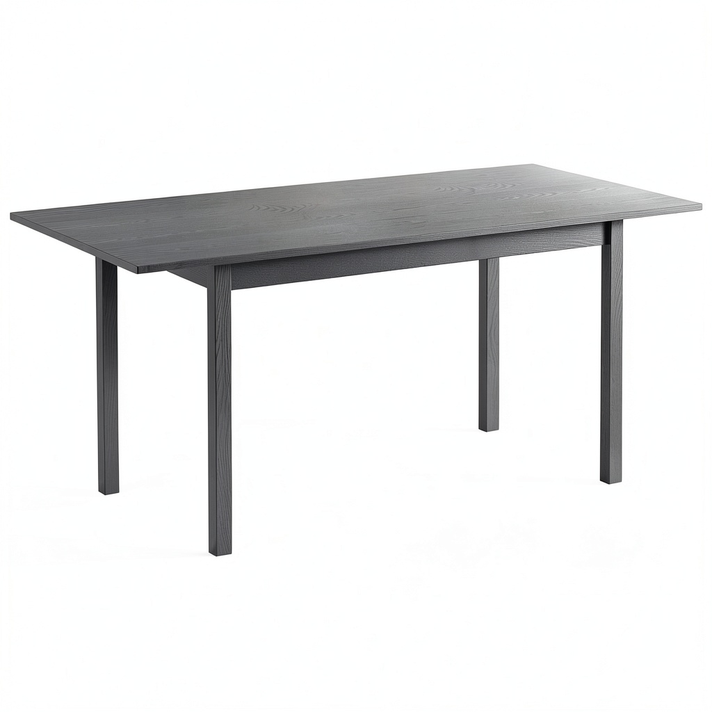 Tavolo da Pranzo Allungabile Industriale, Nero, per 4-6 Persone, 120-160x80x75cm