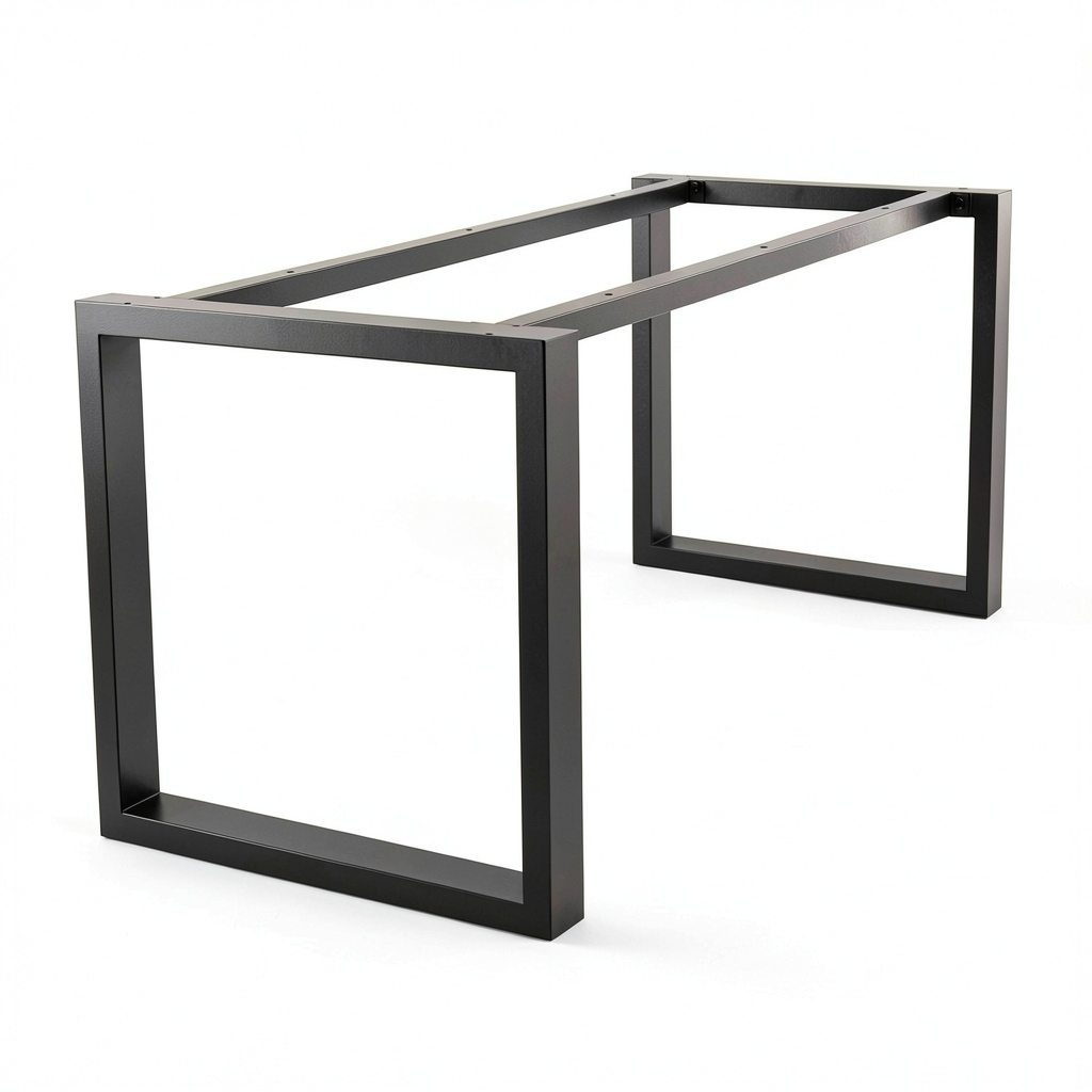 Gambe per Tavolo in Acciaio Nero - Design Industriale Robusto 180x70x72 cm