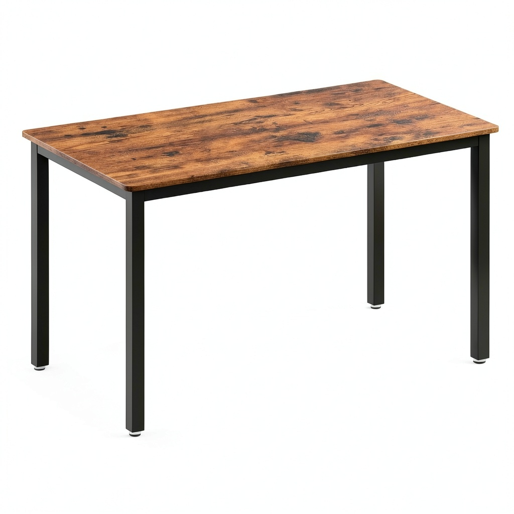 VASAGLE Tavolo da Cucina Industriale, 110x70x77 cm, per 4 Persone, Marrone Vintage e Nero