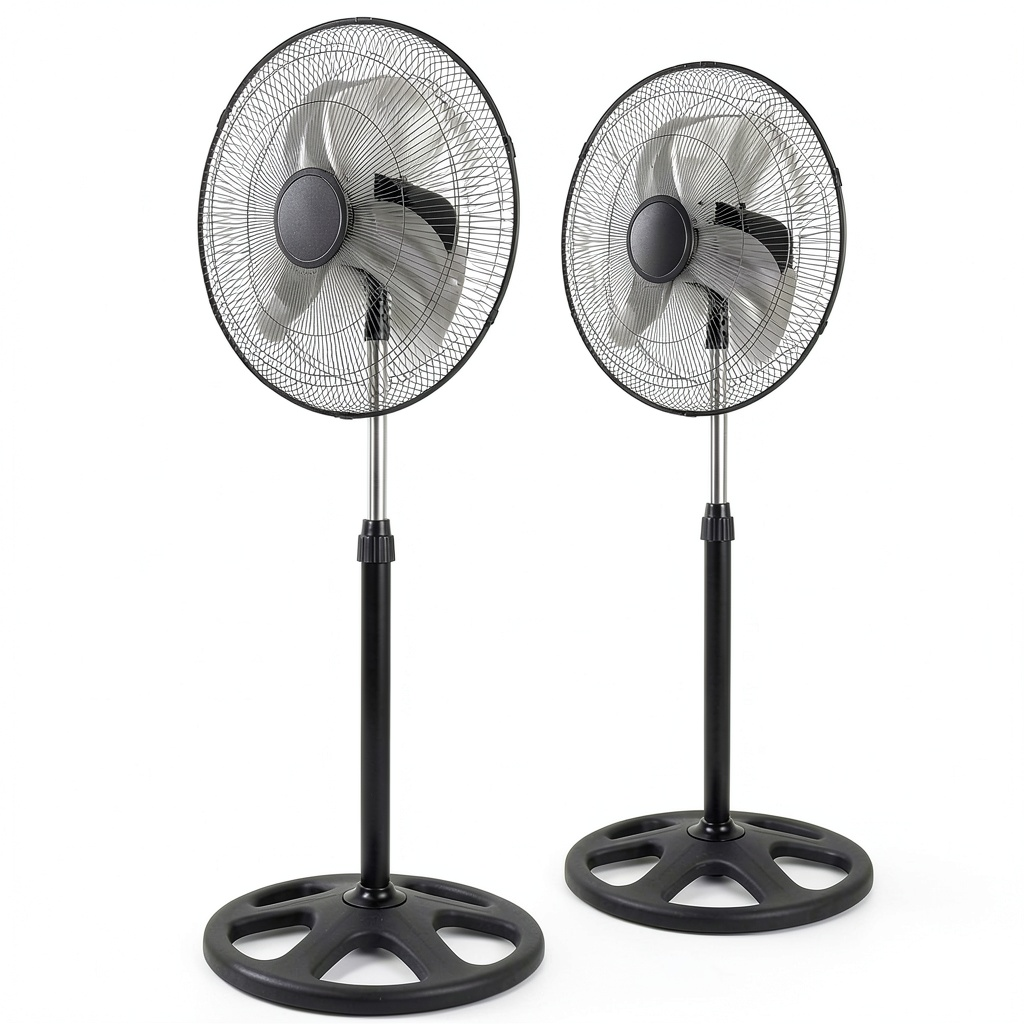 Ventilatore Industriale 3-in-1 EXTRASTAR, 80W, Montaggio Flessibile, Oscillazione 90°, 3 Velocità, Silenzioso, Perfetto per Officina e Palestra